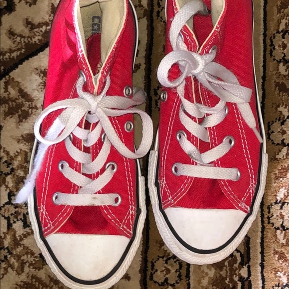 kids red converse